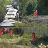 The derailment near Lewes, pictured on Friday, August 14. Photo: Eddie Mitchell
