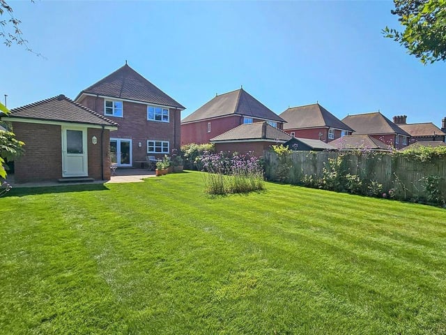 This stunning four-bedroom executive home has come on the market in Littlehampton with Graham Butt priced at £685,000. The detached house was built in St Winefrides Road in 2017 and this is the first time it is being offered to the market since new.