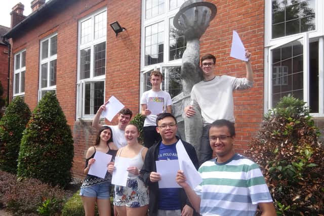 Students celebrate their results (Credit: Collyer's)