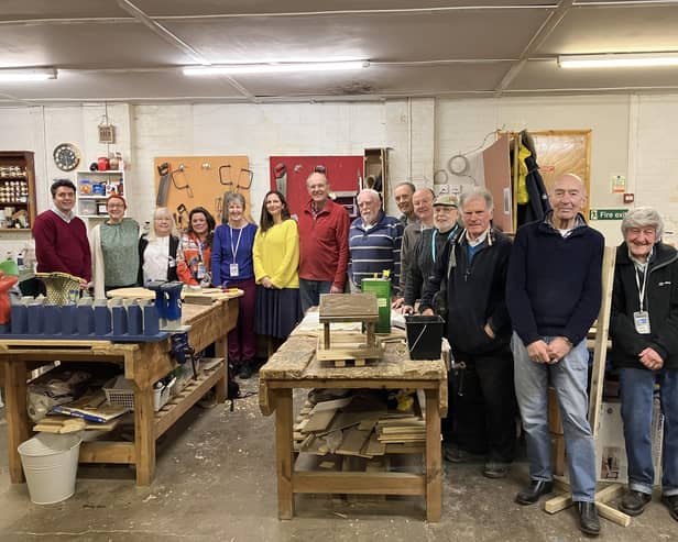 MP Huw Merriman at Bexhill Men's Shed