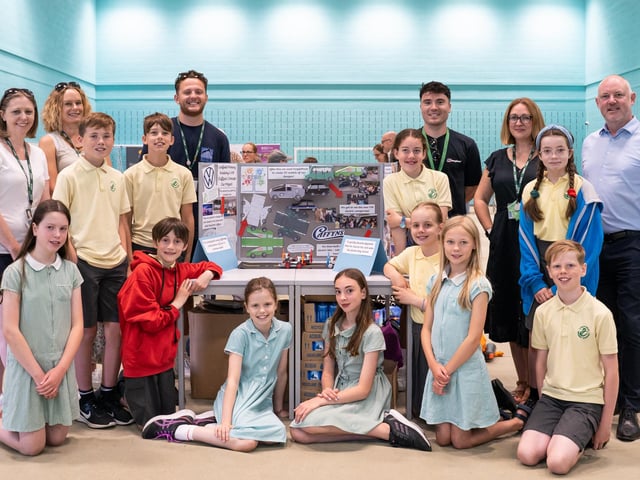 Lindfield school and Caffyns with their display – winners at the Haywards Heath part of the Mid Sussex Science Week. Alex Rickard Photography
.