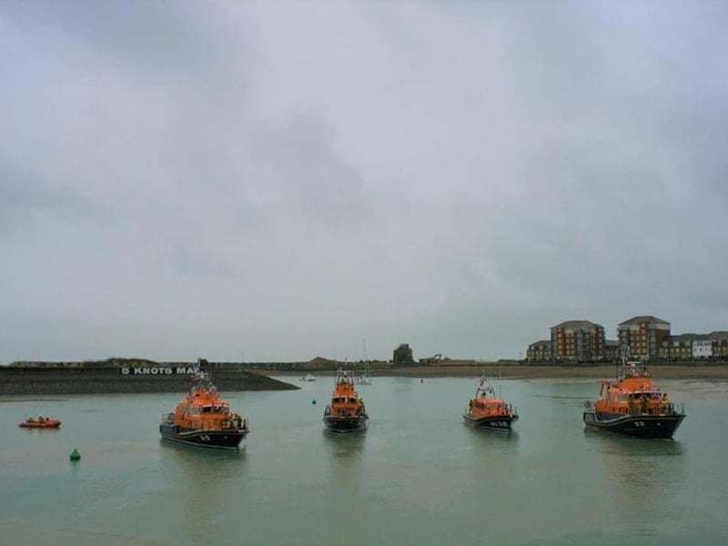 Residents brave the rain to welcome Eastbourne RNLI's new lifeboat