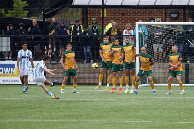 Action from Horsham's pre-season victory over National League South outfit Maidstone United