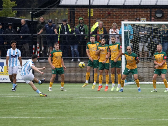 Action from Horsham's pre-season victory over National League South outfit Maidstone United