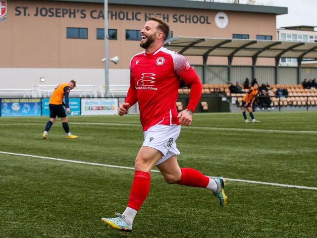 Action from Eastbourne Borough's 5-1 win at Slough Town in the National League South