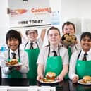 Smiling face and fantastic food! Students at Basildon Academy celebrating the launch of the Food & Fuel project