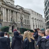 Sociology students from Horsham's Collyer's College were given a tour of the Old Bailey. Photo: Marcus Bell