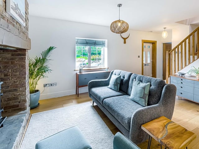 This stunning flint-and-brick detached house dates to the 1800s and used to be a pub. It was converted in about 2016 and boasts four bedrooms, three reception rooms and mature, secluded gardens.