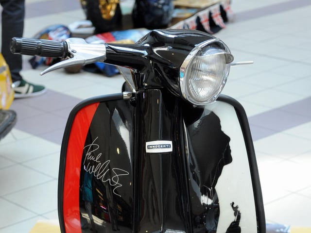 One of the scooters on show in the Guildbourne Centre