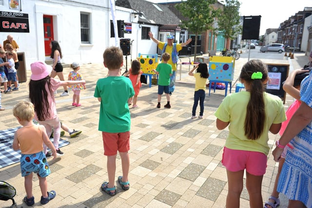 Fun at the Matilda-themed fun day, part of the Love Local Arts Summer Programme 2023 celebrating the completion of the public realm work in Littlehampton High Street