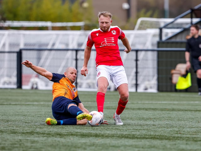 Action from Eastbourne Borough's 5-1 win at Slough Town in the National League South