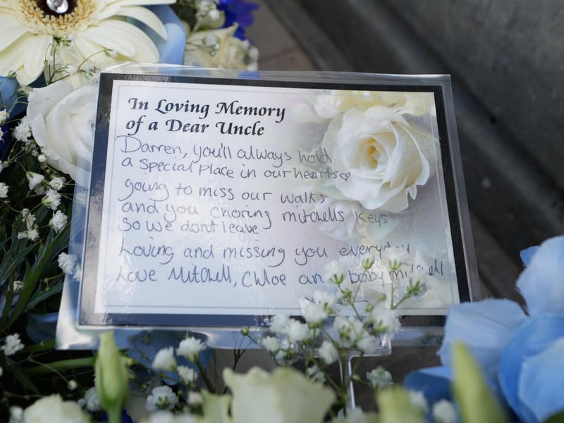 Beloved Worthing resident Darren Doe was given a spectacular send-off with stunning floral displays during his funeral procession.