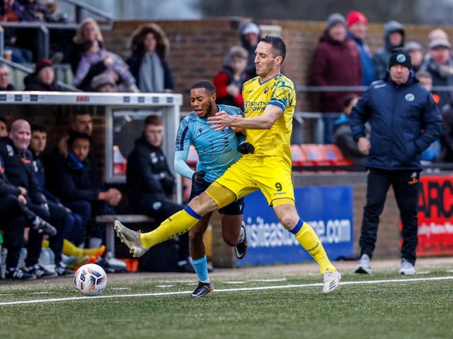 Action from Eastbourne Borough's 3-1 defeat at home to Havant and Waterlooville in National League South