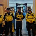 Officers at a knife arch operation at Brighton railway station. Photo: Sussex Police