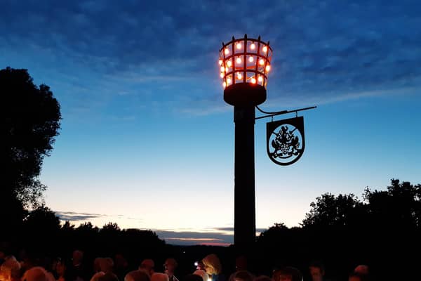 The Jubilee beacon lighting at Tilgate Park