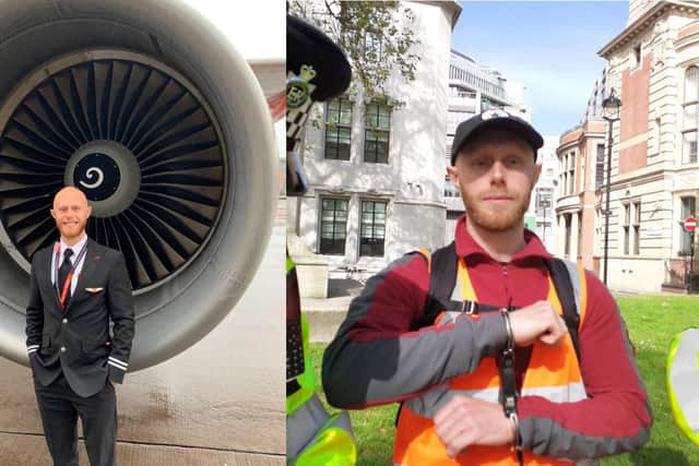 George Hibber, 29, quit flying for Easy Jet to support Just Stop Oil