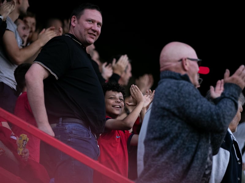 Action and crowd pictures from Crawley Town's 2-1 win over MK Dons at the Broadfield Stadium.