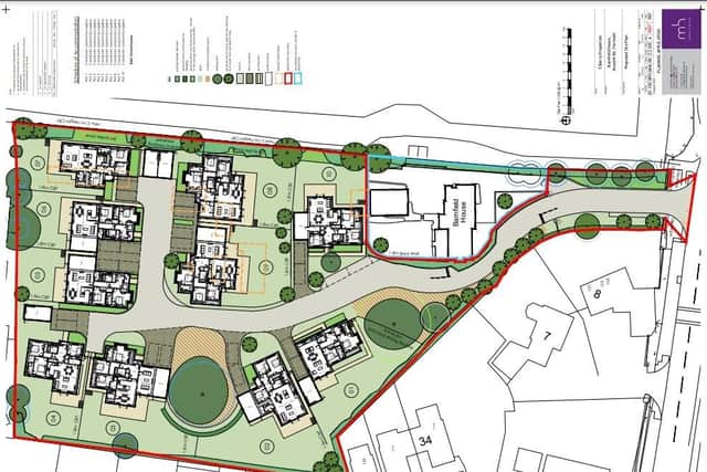 A block plan of the development in Fontwell