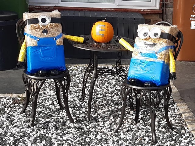 Some of the super scarecrows created for the Ferring Scarecrow Festival 2022, raising money for 1st Ferring Scouting Group. Some have pumpkins displaying a letter, five in North Ferring and nine in South Ferring. Unscramble them to enter the prize draw. Trail maps available at Brown's Natural Pet store.