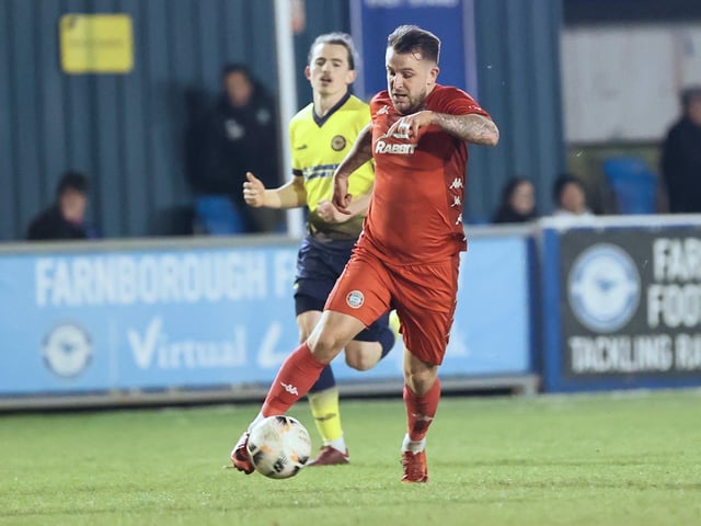 Action from Worthing's 1-0 win at Farnborough in the National League South