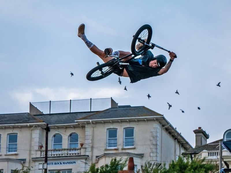 The Swatch Beach Best Trick on Hastings seafront, part of Source Park's BOH on September 5. Photo by Brian Bailey.