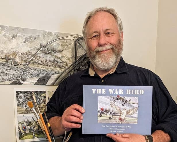 Emsworth artist Steven Massey with his new book