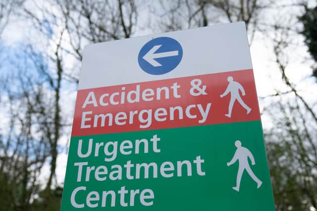 An accident and emergency sign outside Northwick Park Hospital in Harrow, where Lalene Malik, 23, went to A&E with stomach cramps on March 26 and gave birth to her baby in the toilets, having not known she was pregant and with no outward physical signs of pregnancy. Picture date: Wednesday April 13, 2022.