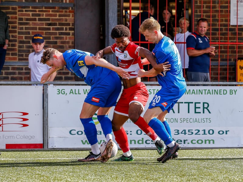 Action from Eastbourne Borough v Truro City in the National League South