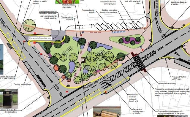 Proposed changes to area outside Bexhill Town Hall