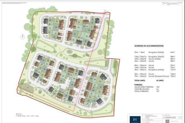 How the 65-home development at Pagham's Hook Lane would look