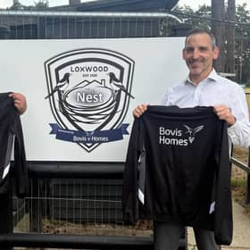 Loxwood FC and Bovis Home bosses celebrate their new deal