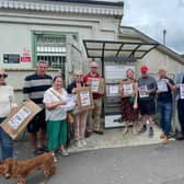 Multiple protests were held at Sussex railway stations to stop the closures. Campaigners pictured outside Shoreham-by-Sea station. Photo: Adur's Labour Group