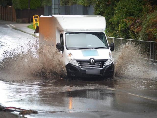 Notorious flood area in Westcourt Drive, Bexhill, on November 9 2023.