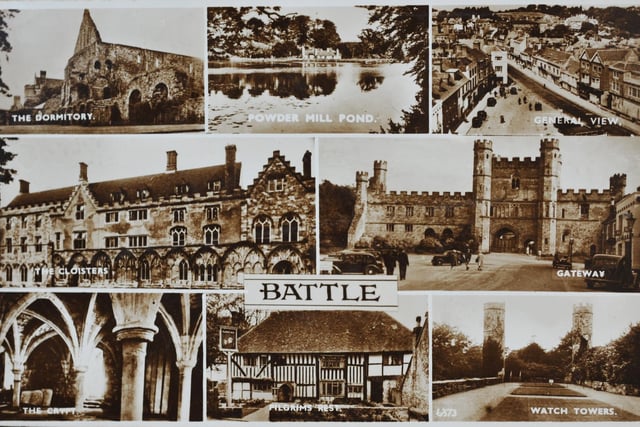 The Battle postcards features eight separate scenes