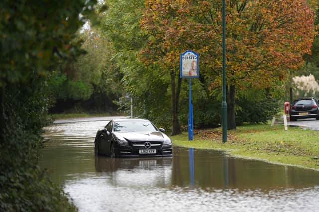 Flooding in Bersted over the weekend