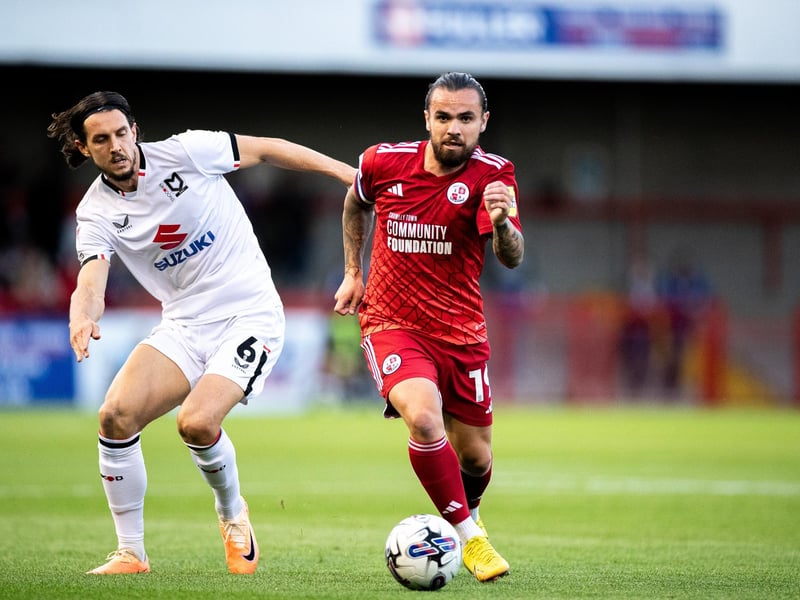Action and crowd pictures from Crawley Town's 2-1 win over MK Dons at the Broadfield Stadium.
