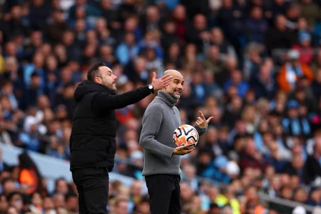 Micah Richards has backed Brighton boss Roberto De Zerbi to succeed Pep Guardiola as Manchester City manager. (Photo by Naomi Baker/Getty Images)