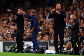 Fulham manager Marco Silva (left) inflicted Brighton and Graham Potter's first defeat of the Premier League season (Photo by Bryn Lennon/Getty Images)