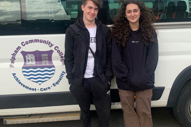 Zalia Ali and Connor Gillam, A level business studies students at Felpham Community College, have been working with Portsmouth Water