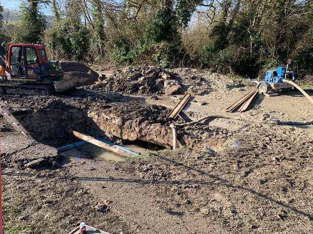 The burst pipe