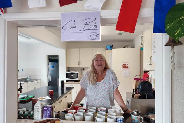 Babs, the community café volunteer. (Photo by Ruby Makepeace-Somerville)