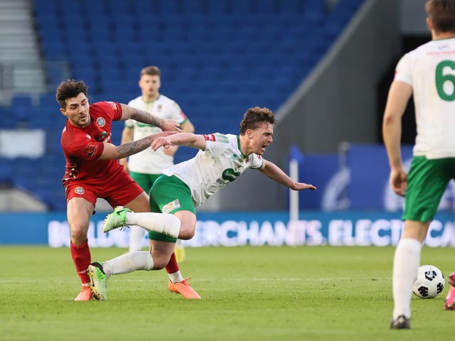 Action and celebrations as Worthing take on Bognor Regis Town in the Sussex Senior Cup final at the Amex Stadium - and win 8-7 on penalties