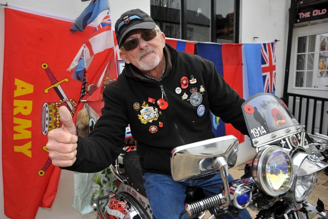 Littlehampton AFVBC member Roy Amos on his iconic scooter