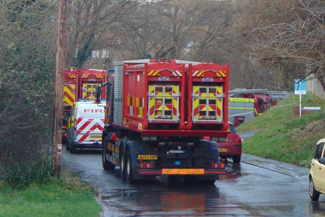 Denton floods, East Sussex Fire and Rescue Service (ESFRS) attend the scene.