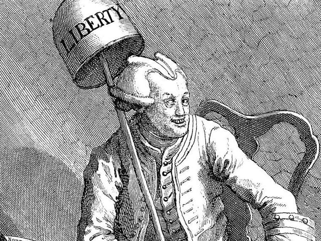 William Hogarth's John Wilkes caricature