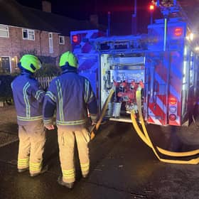 West Sussex Fire and Rescue Service at The Sands in Ashington in the early hours of Wednesday, October 28. Photo by: Eddie Mitchell