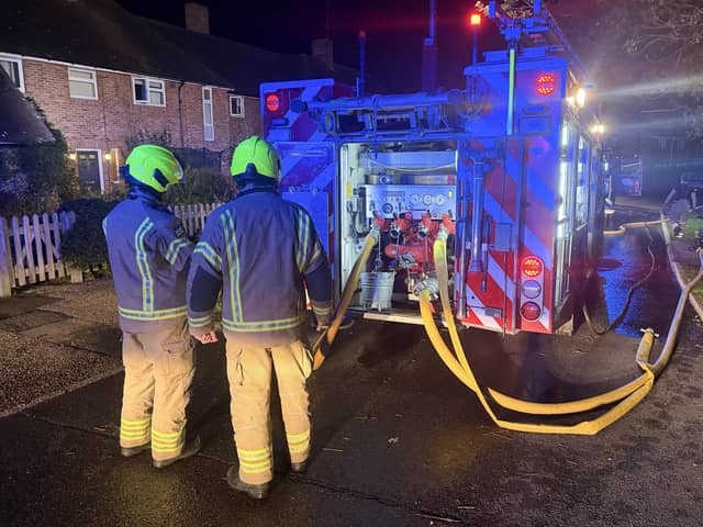 West Sussex Fire and Rescue Service at The Sands in Ashington in the early hours of Wednesday, October 28. Photo by: Eddie Mitchell