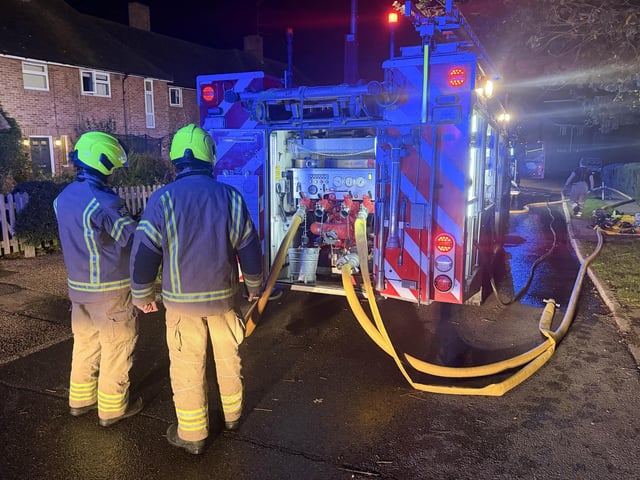 West Sussex Fire and Rescue Service at The Sands in Ashington in the early hours of Wednesday, October 28. Photo by: Eddie Mitchell