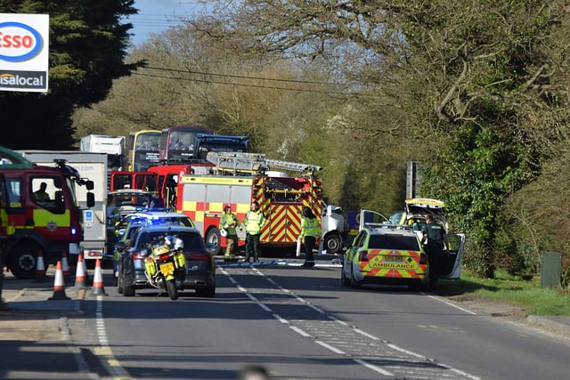 The A26 near Barcombe is closed this evening (Thursday, April 13) after reports of a serious crash