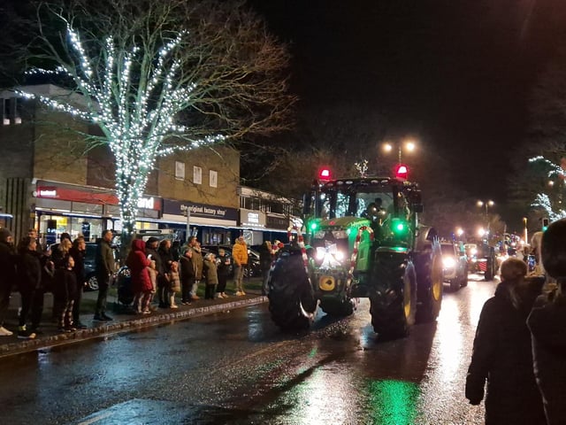 The Arundel Illuminated Tractor Run 2025 in Rustington, which it was visiting for the first time